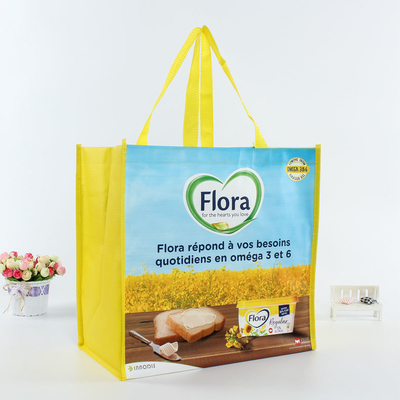 Sac de magasinage réutilisable non tissé personnalisé avec support portable de logo