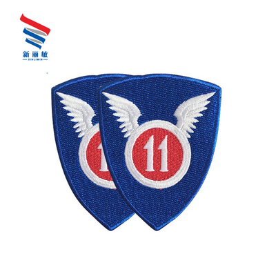 Logo personnalisé Patches en coton tissé/fil jumeaux pour la promotion des clubs scolaires