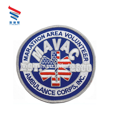 Logo personnalisé Patches en coton tissé/fil jumeaux pour la promotion des clubs scolaires