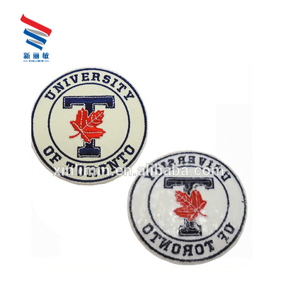 Logo personnalisé de golf brodé patchs tissés à Direct avec le tissu de toile