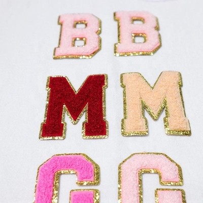 5.1cm 5.7cm 6.3cm 7cm Lettres A-Z Patch Glitter Le repassage de la chenille