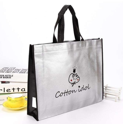 Sac en tissu non tissé imprimé sur mesure LOGO Laser Film métallique sac à dos pour foulards châles