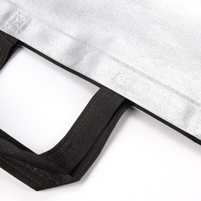 Sac en tissu non tissé imprimé sur mesure LOGO Laser Film métallique sac à dos pour foulards châles