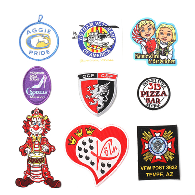 Logo 3D brodé en fer sur patch pour personnaliser les vêtements
