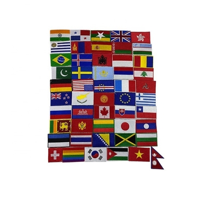 Design personnalisé drapeau de Hong Kong patchs brodés pour les vêtements en plastique