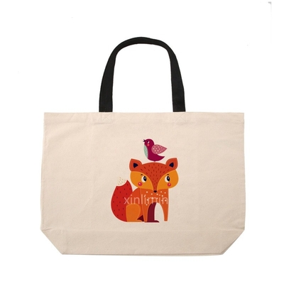 Logo personnalisé Logo réutilisable en coton toile de tirage à la corde Sac à magasiner pour écologique