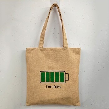 Couleur personnalisée Cartoon écologique mode sac à main imprimé pour les achats des femmes