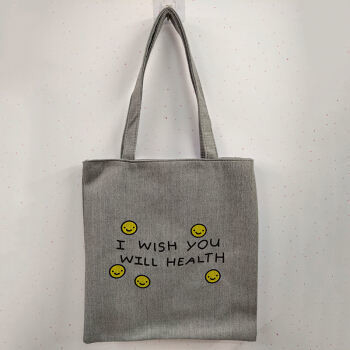 Couleur personnalisée Cartoon écologique mode sac à main imprimé pour les achats des femmes