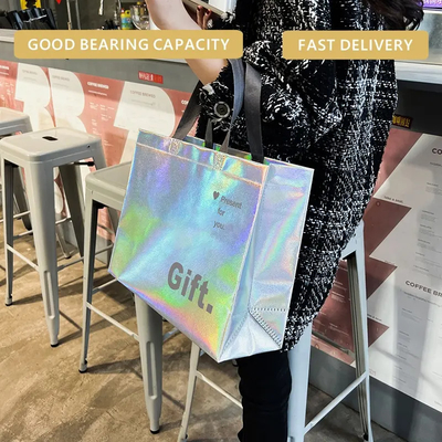 Sacs de magasinage non tissés Logo personnalisé pour les vêtements recyclés réutilisables