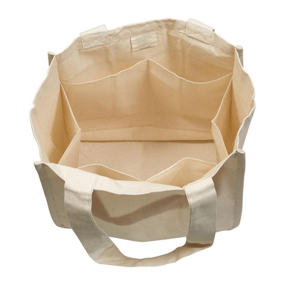 Exposition sur mesure imprimé écologique recyclé sac à main blanc sac à main de toile de coton organique avec logo