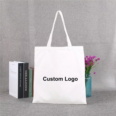 Sac à main en blanc organique Calico coton toile d'épicerie sac à main personnalisé