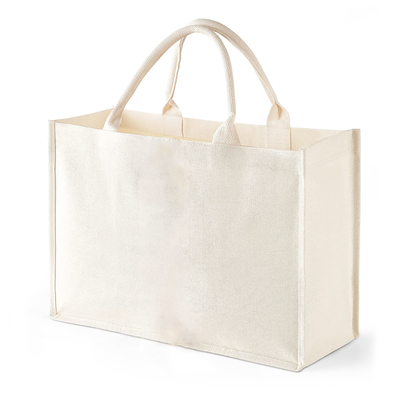 Sac de plage en forme carrée en toile étanche et stratifiée en coton