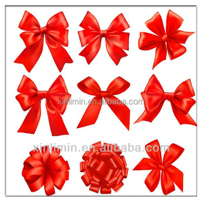 L'arc de ruban de satin rouge artisanal pour l'emballage de cadeaux B2B élève votre jeu de présentation