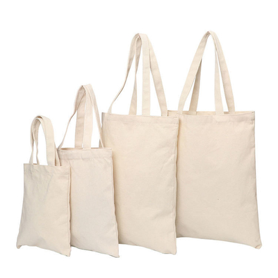 Sac à main en coton blanc et blanc avec logo imprimé sur mesure pour les achats d'affaires