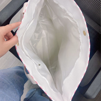 Sac à épaule à rayures, sac à main, toile, idéal pour les affaires
