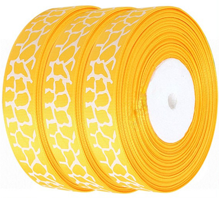 Emballage cadeau Ruban gros grain personnalisé avec écran de logo imprimé en relief largeur 1/4 '