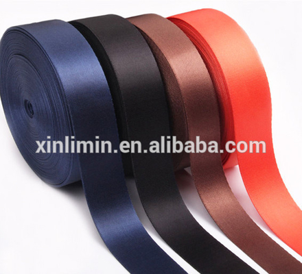 Couleur solide personnalisé écran de soie imprimé Logo cadeau emballage double face ruban satiné