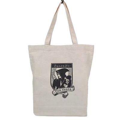 Logo personnalisé Sac à main de shopping à grande capacité et sac de plage en toile de coton 100%