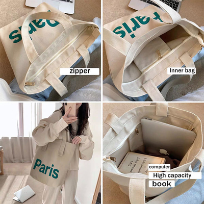 Sac de shopping portable à épaule unique en coton avec service OEM et couleurs Pantone