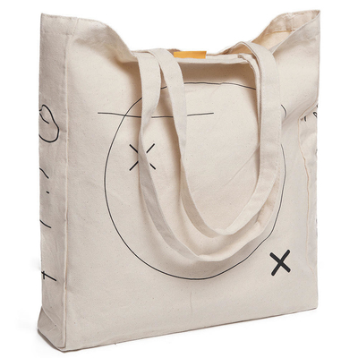 Achat de sac à main en coton réutilisable avec conception en toile blanche personnalisée