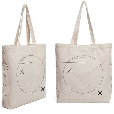 Achat de sac à main en coton réutilisable avec conception en toile blanche personnalisée