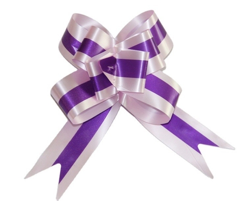 Couleur agréable et rapide Organza tirer les cordes des arcs pour la fête de mariage en matériau satiné
