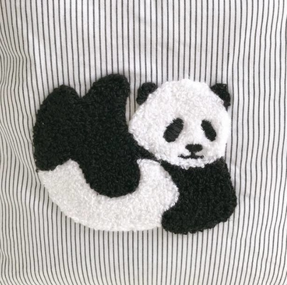 Logo personnalisé Amour animal 3D sac à main brodé en coton