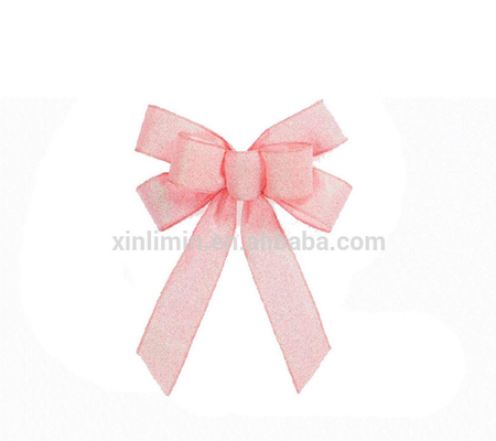 Couleur agréable et rapide Organza tirer les cordes des arcs pour la fête de mariage en matériau satiné
