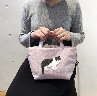 Logo personnalisé Amour animal 3D sac à main brodé en coton
