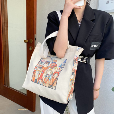 OEM personnalisé sac de shopping en toile de coton lourd avec conception de logo personnalisé