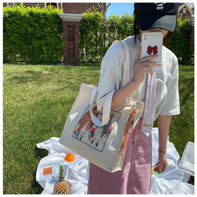 OEM personnalisé sac de shopping en toile de coton lourd avec conception de logo personnalisé
