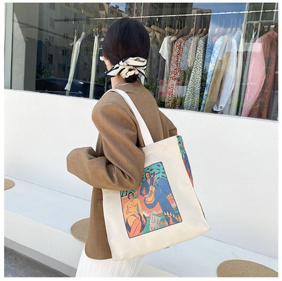OEM personnalisé sac de shopping en toile de coton lourd avec conception de logo personnalisé