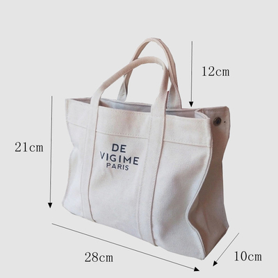 Sacs à main en tissu épais de grande capacité personnalisables en coton écologique