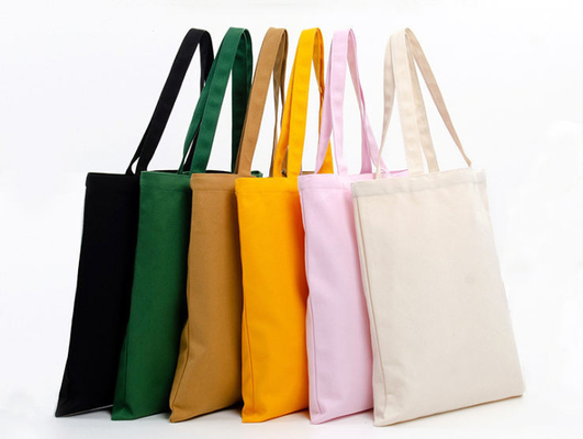 Promotion Logo personnalisé Sac de magasinage en coton imprimé en couleur personnalisée et logo personnalisé