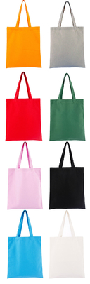 Promotion Logo personnalisé Sac de magasinage en coton imprimé en couleur personnalisée et logo personnalisé
