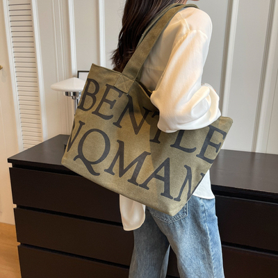 Sacs à main transfrontaliers pour femmes avec imprimés de lettres explosifs et grande capacité
