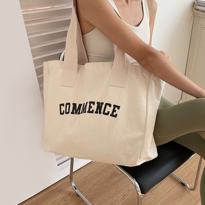 Sacs à main en toile de grande taille écologique pour le shopping Logo personnalisé et OEM / ODM Acceptable