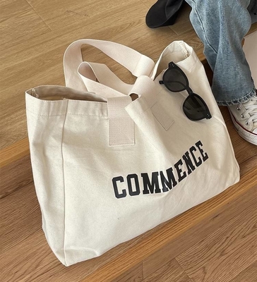 Sacs à main en toile de grande taille écologique pour le shopping Logo personnalisé et OEM / ODM Acceptable