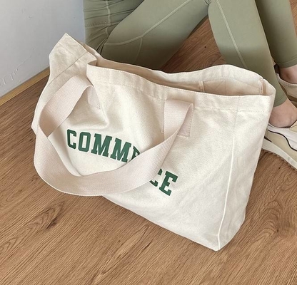 Sacs à main en toile de grande taille écologique pour le shopping Logo personnalisé et OEM / ODM Acceptable