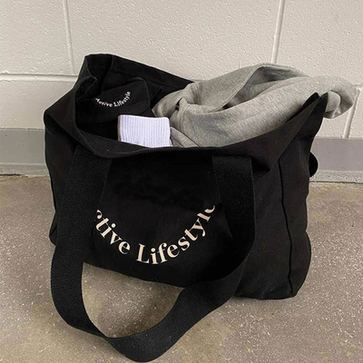 Logo personnalisé Eco-friendly Heavy-duty surdimensionné Grosse épicerie coton toile sac à dos