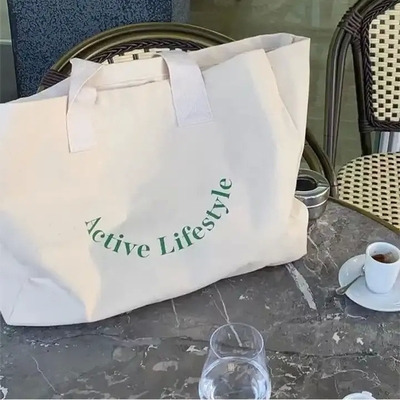Logo personnalisé Eco-friendly Heavy-duty surdimensionné Grosse épicerie coton toile sac à dos