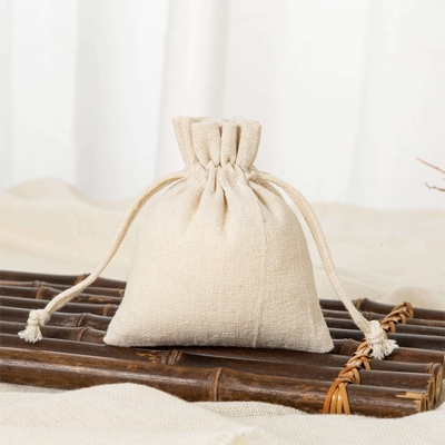 Logo personnalisé Eco-friendly Luxe Sac en coton doux pour l'organisation de bijoux durables