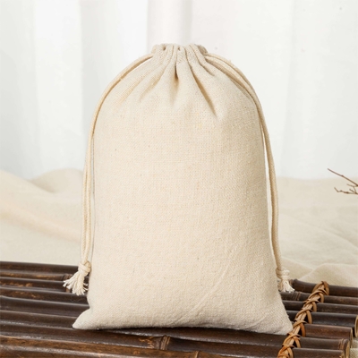 Logo personnalisé Eco-friendly Luxe Sac en coton doux pour l'organisation de bijoux durables