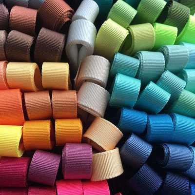 6mm-40mm 196 choix de couleurs bande personnalisée polyester gros grain ruban en tissu satiné
