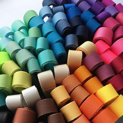 6mm-40mm 196 choix de couleurs bande personnalisée polyester gros grain ruban en tissu satiné