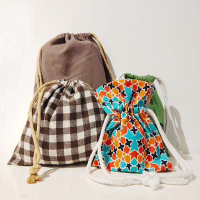 Logo personnalisé durable imprimé cadeau toile coton sac à main à double ficelle sac à dessin à ficelle