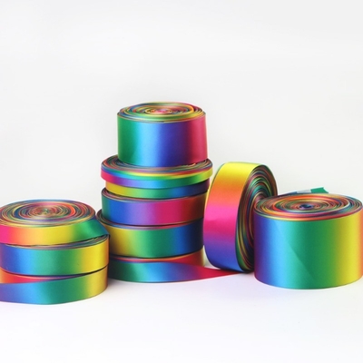RIBBONS au toucher doux RIBBONS à une face double face arc-en-ciel ruban satiné ruban grossier