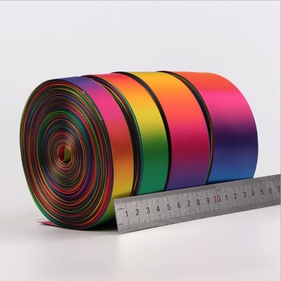 RIBBONS au toucher doux RIBBONS à une face double face arc-en-ciel ruban satiné ruban grossier