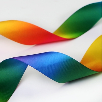 RIBBONS au toucher doux RIBBONS à une face double face arc-en-ciel ruban satiné ruban grossier