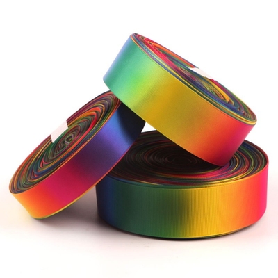 RIBBONS au toucher doux RIBBONS à une face double face arc-en-ciel ruban satiné ruban grossier